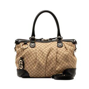 GUCCI Black Leather Shoulder Bag